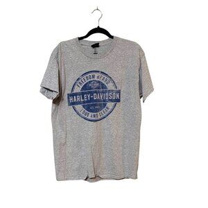 Harley-Davidson Gray Graphic T-Shirt Large Freedom Heard Panama City Beach USA F